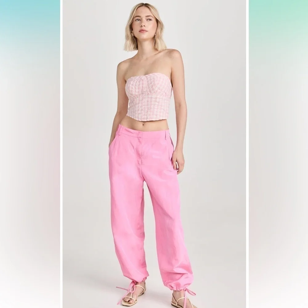 NWOT Free People Leilani Gingham Tube Top